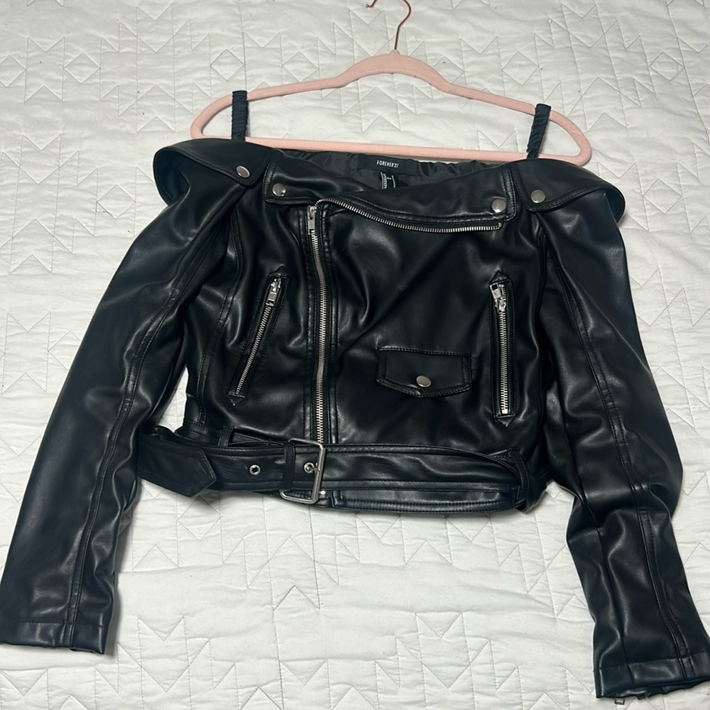 Leather jacket from forever 21 size small